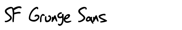 SF Grunge Sans font preview